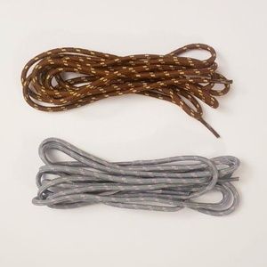 2 PAIRS - New Round Boot Laces (55 Inches / 140 cm length)